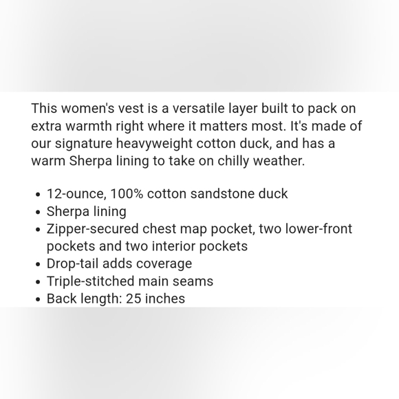 Carhartt Duck Sherpa Lined Mock Neck Vest - Picture 7 of 8